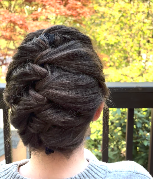 Single French Braid Curling Method - Tuck Under